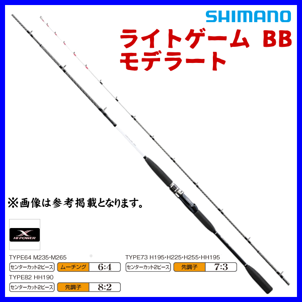 シマノ 18 ライトゲーム BB モデラート TYPE82 HH190 ロッド 船竿 ( 2018年 10月新製品 ） ロッド