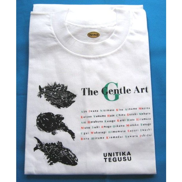 画像1: ユニチカ 　Tシャツ 　白 　フリー 　3匹魚の絵柄 　(2) 　売値 ￥3480 　●×3 　非売品 (1)